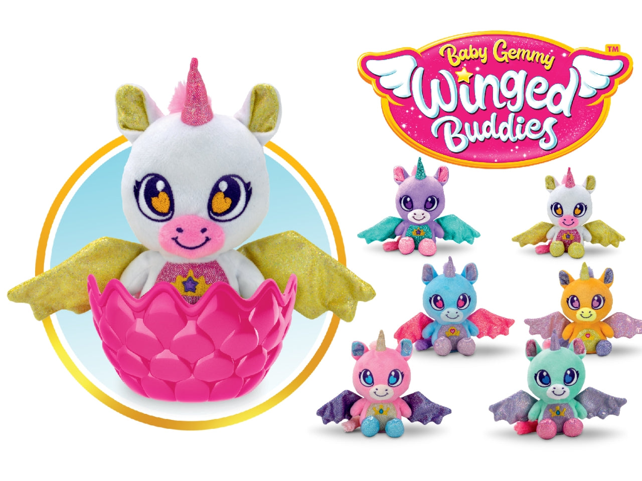 Baby gemmy unicorno alato medio