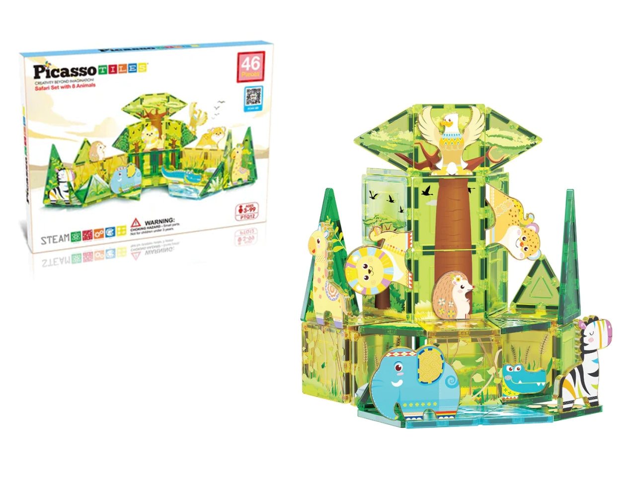 Picasso Magnetic piastrelle safari 8 animali 46pz
