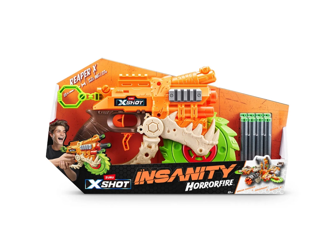 X-shot insanity s. 1 horrorfire + 8 darts | Mattel