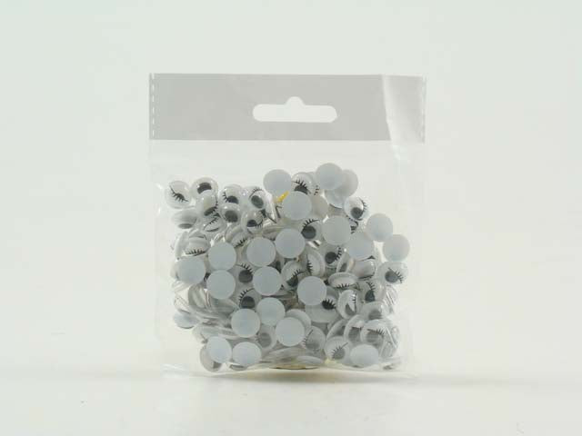 Occhi c/ciglia 10mm200 pezzibianchi 611/3-1