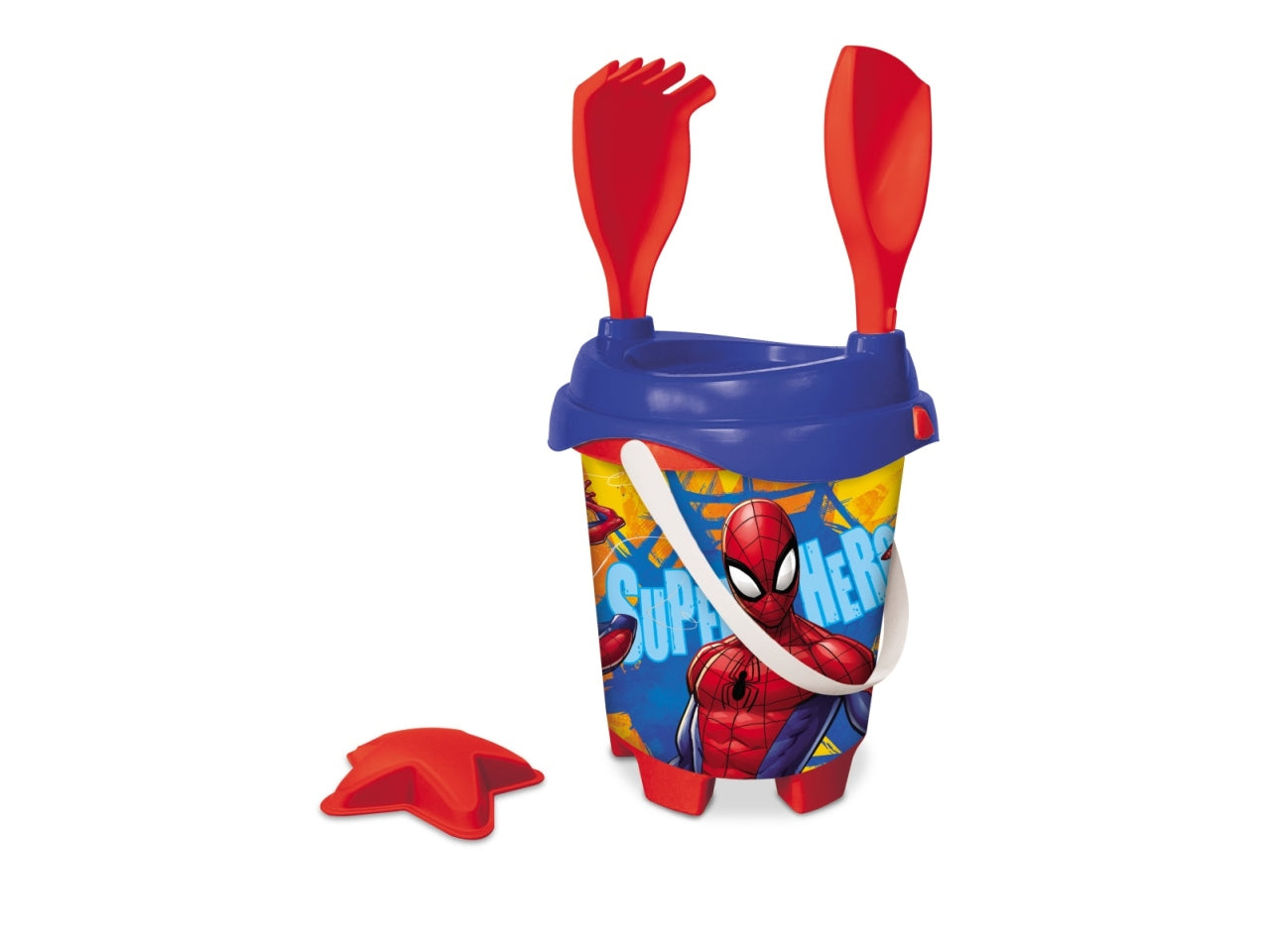 Set giochi da spiaggia con annaffiatoio spiderman diametro 17cm