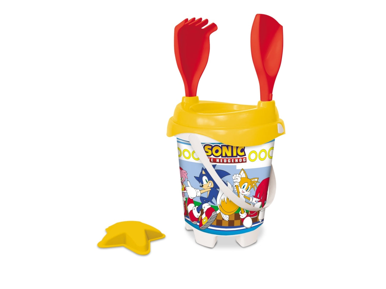 Set giochi da spiaggia con annaffiatoio sonic diametro 17cm