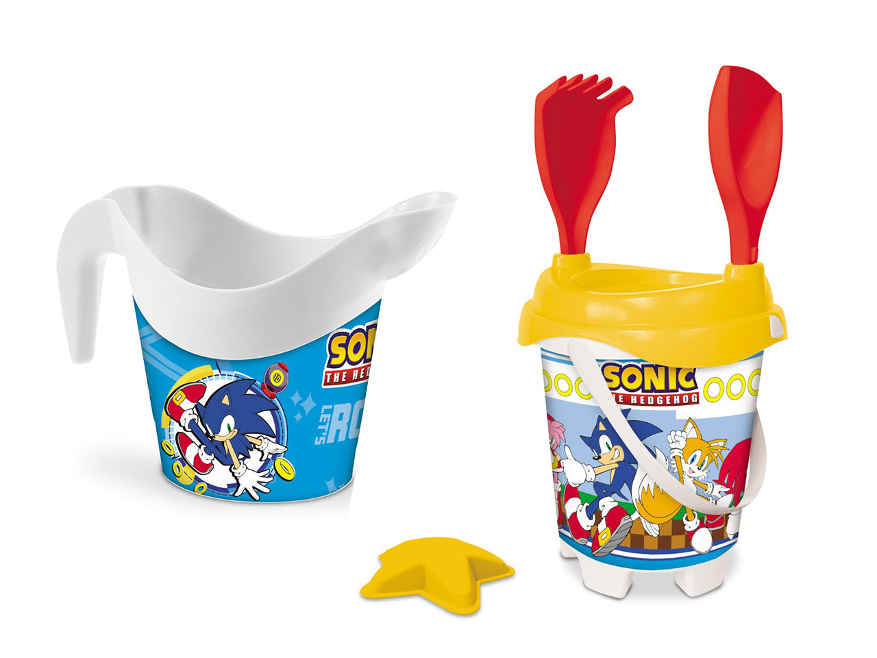 Set giochi da spiaggia con annaffiatoio sonic diametro 17cm