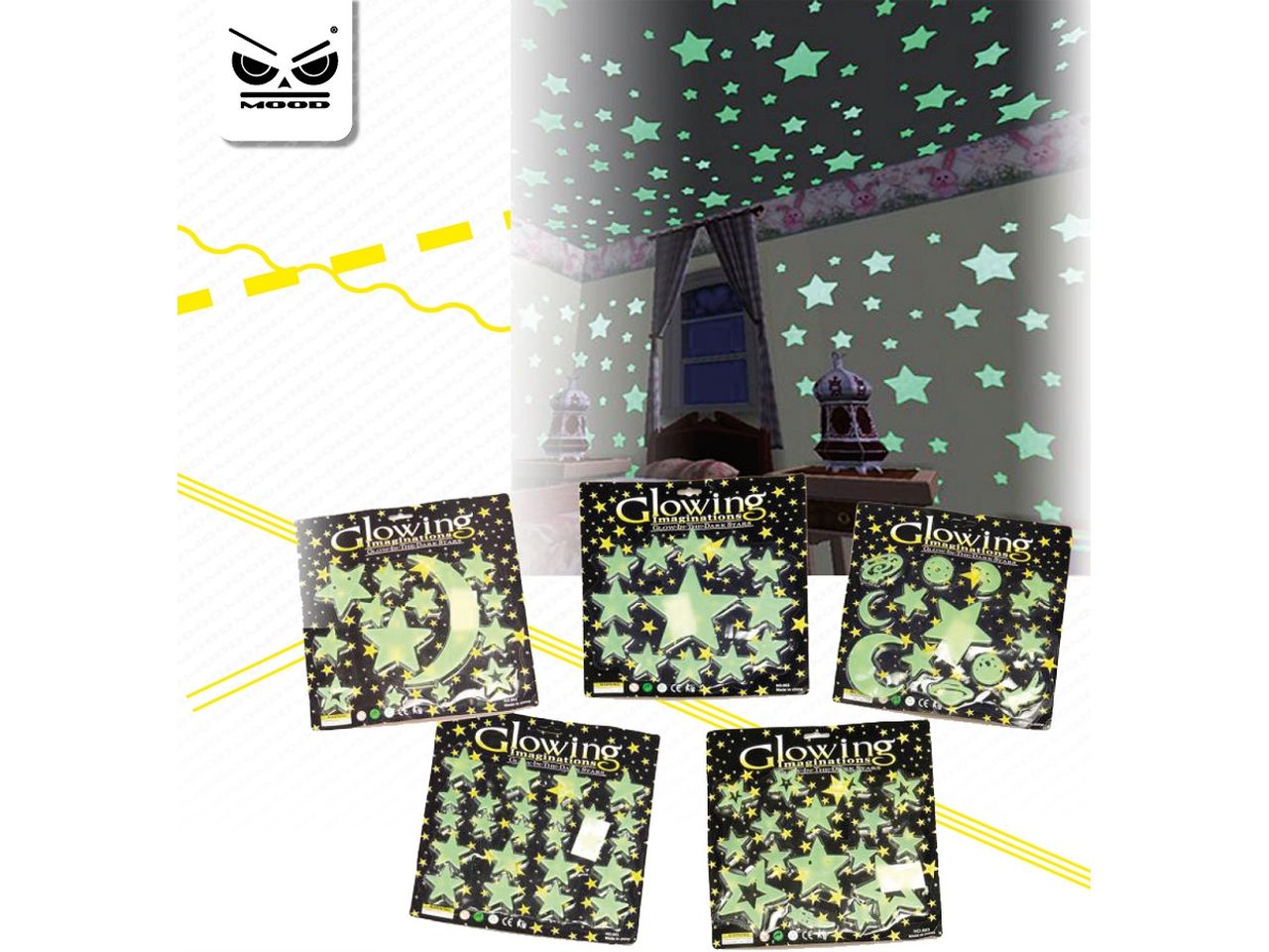 Stelle fosforescenti mix 6 modelli assortiti