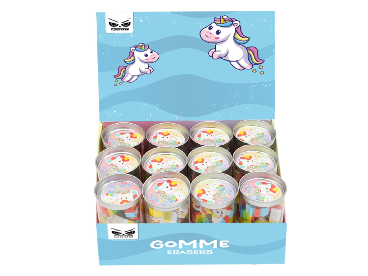 Gommine mini unicorno il set contiene 12 gommine