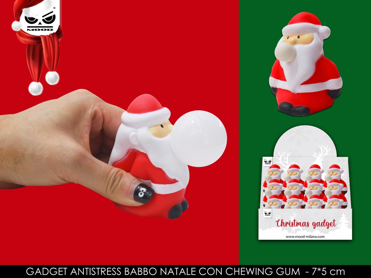 Antistress babbo natale con chewing gum