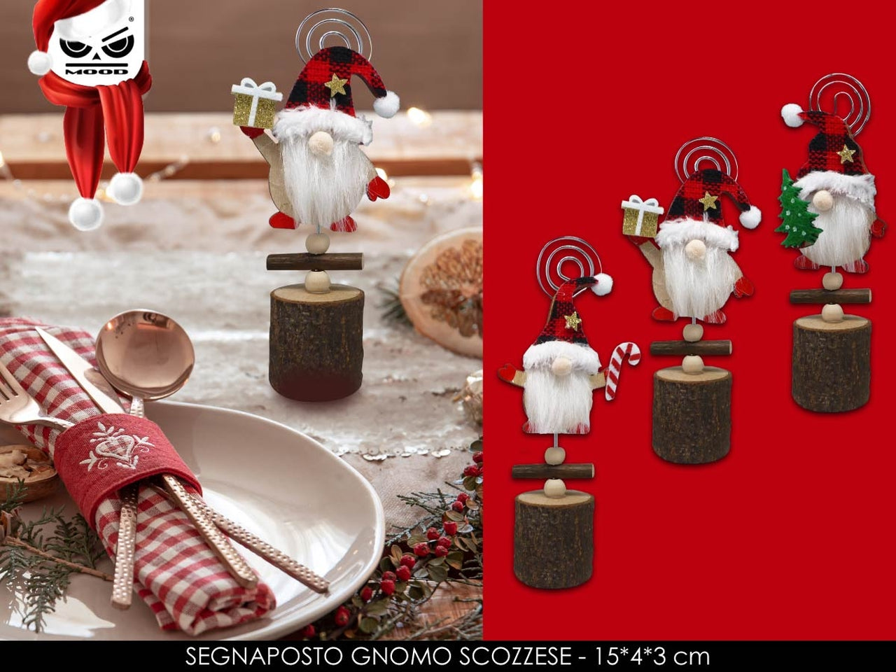 Segnaposto gnomo scozzese