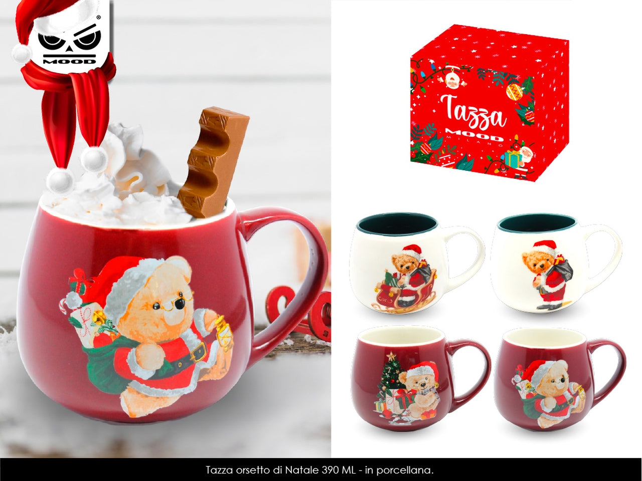 Tazza orsetto in ceramica fantasie assortite