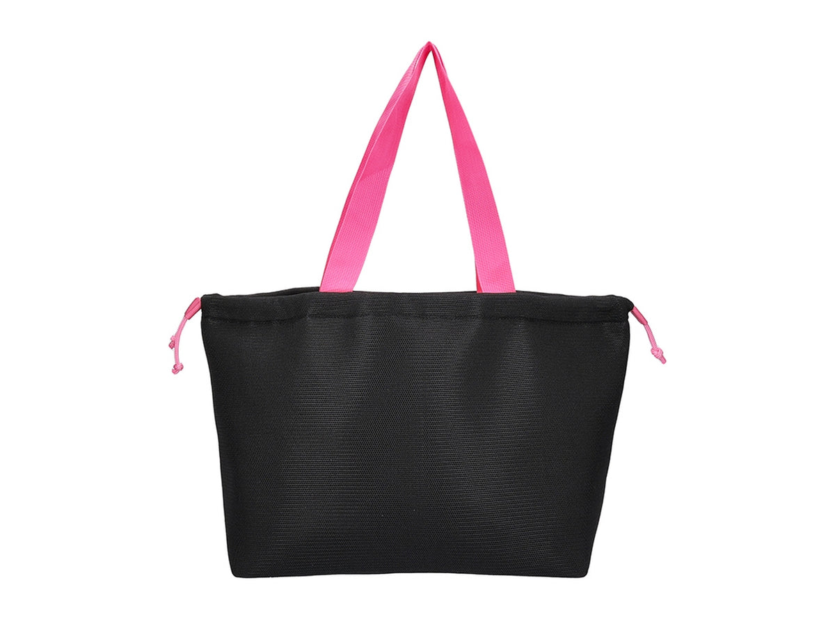 Borsa a sacco con coulisse di chiusura e corde trekking 38x30x16cm nera