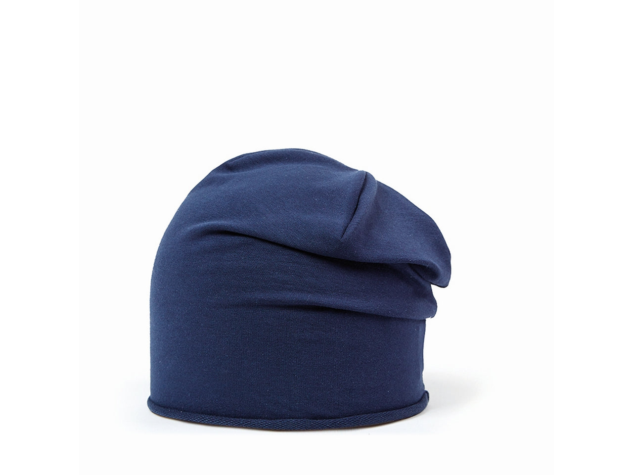 Cappello oversize jersey tinta unita bambino blu small
