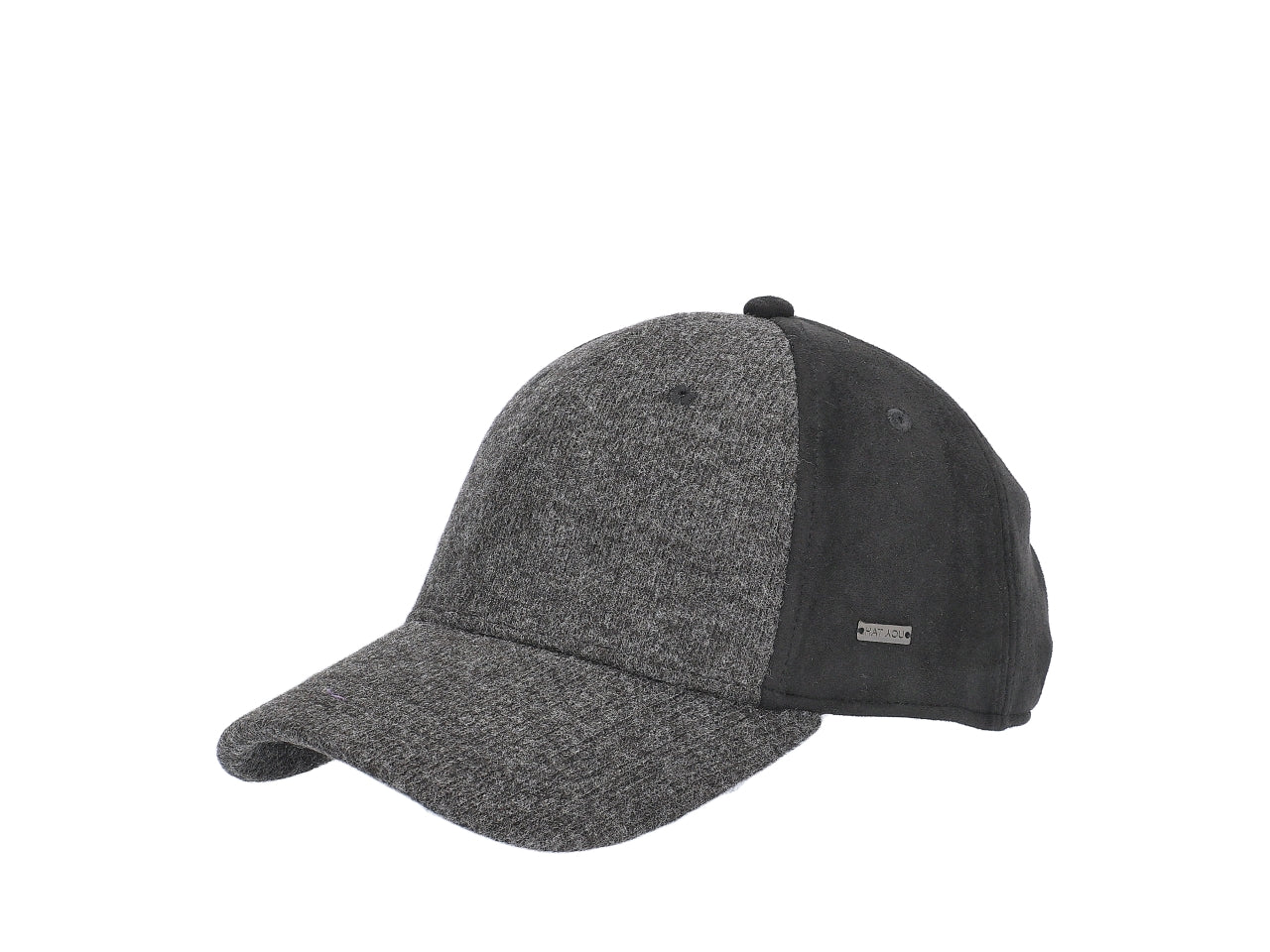 Cappello baseball in maglia e finto scamosciato nero