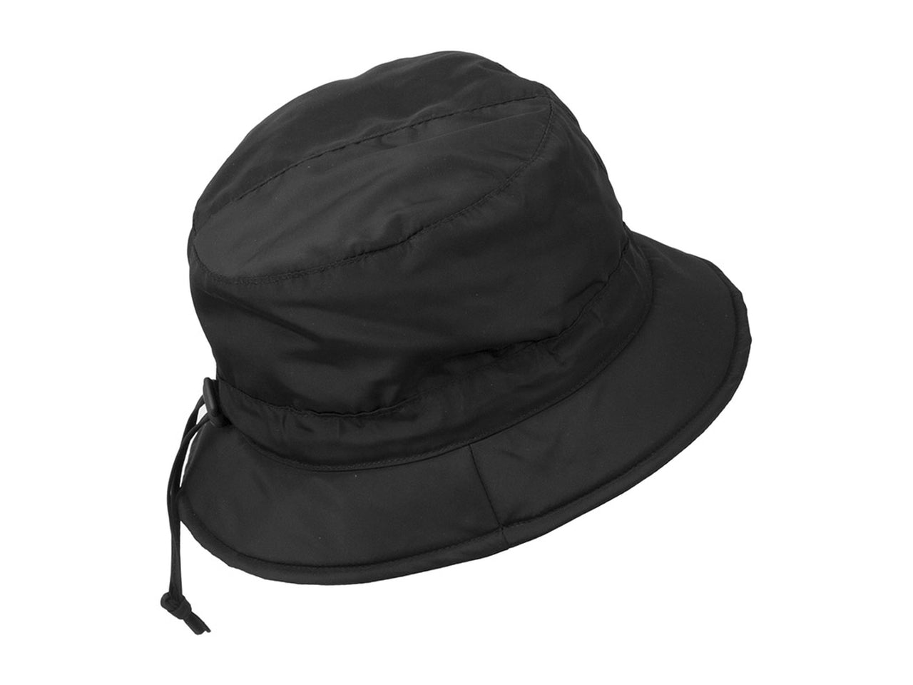 Caschetto nylon unisex con coulisse nero