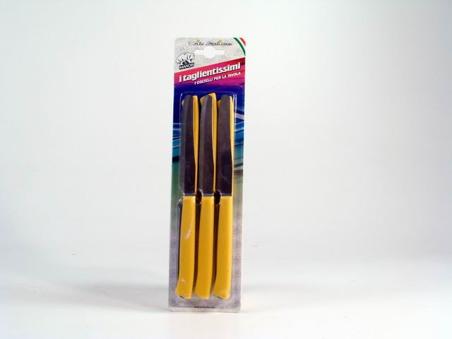 Coltelli tavola 6 pezzi gialli 24tfb06g