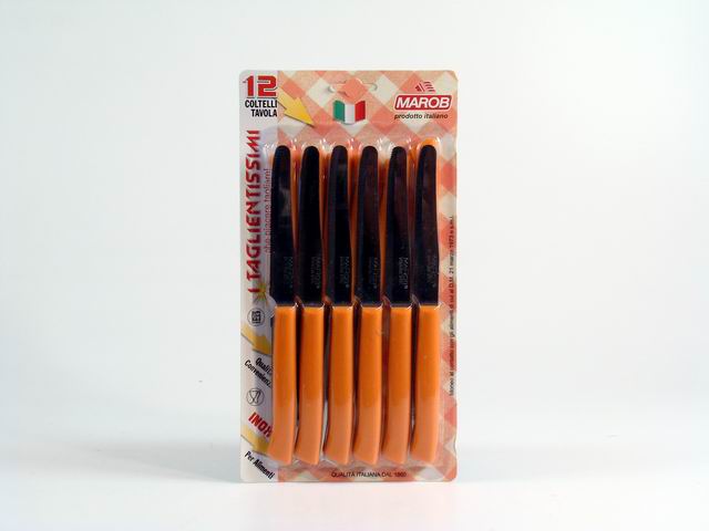Coltelli 12 pezzi arancio 24tfb12ar