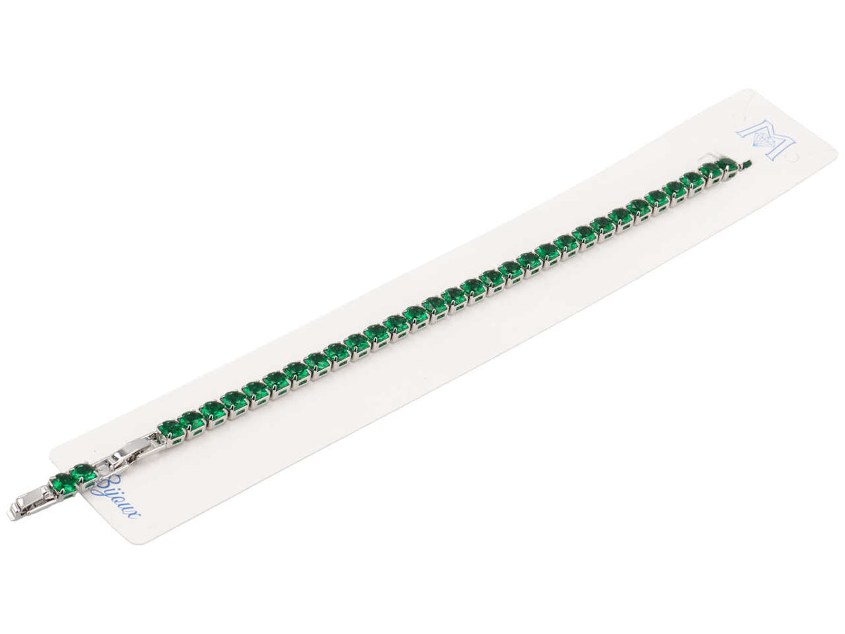 Bracciale tennis verde 5mm
