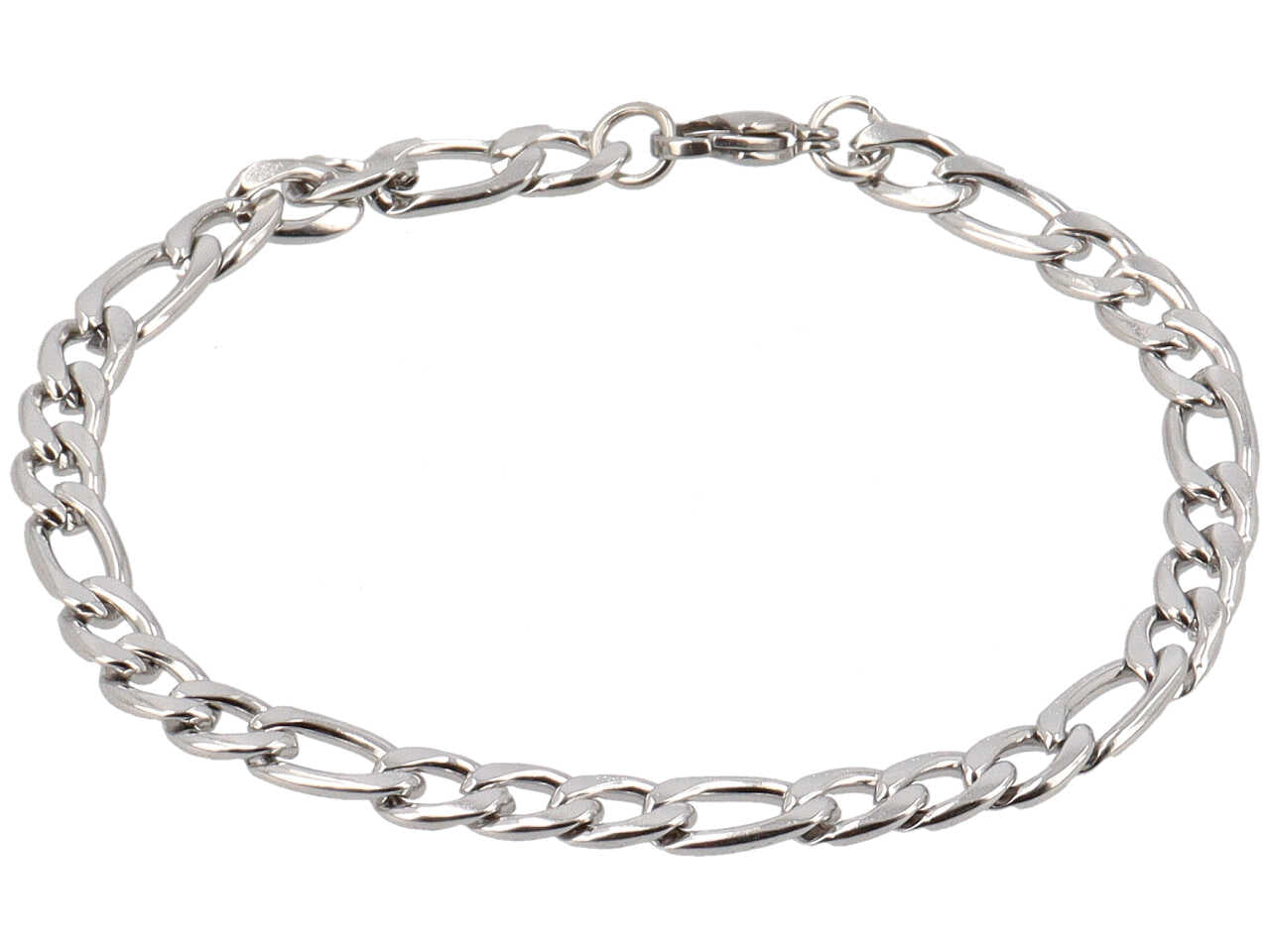 Bracciale in acciaio a catena 3+1