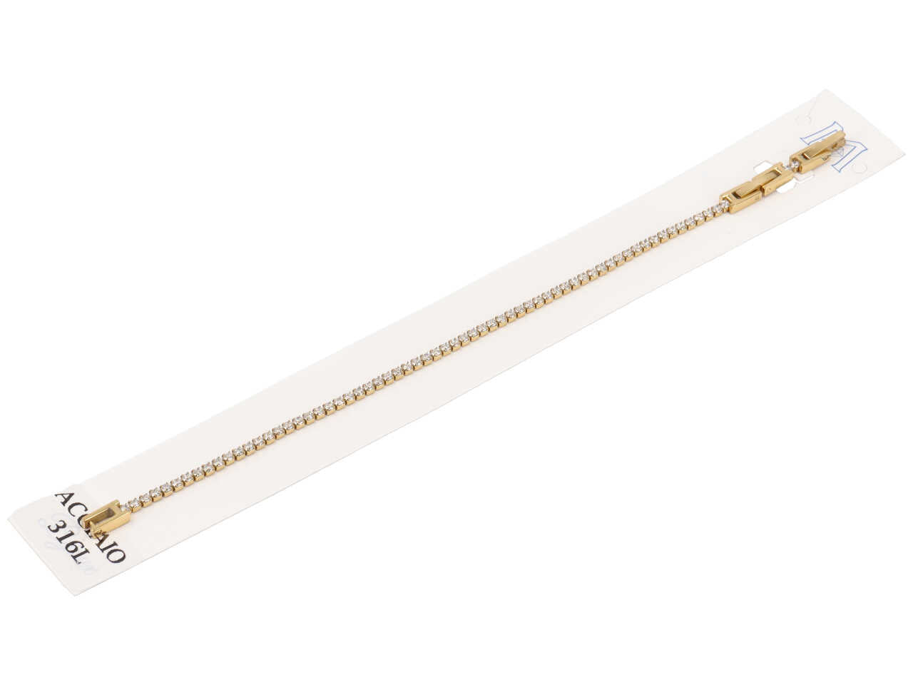Bracciale tennis dorato 2,5mm
