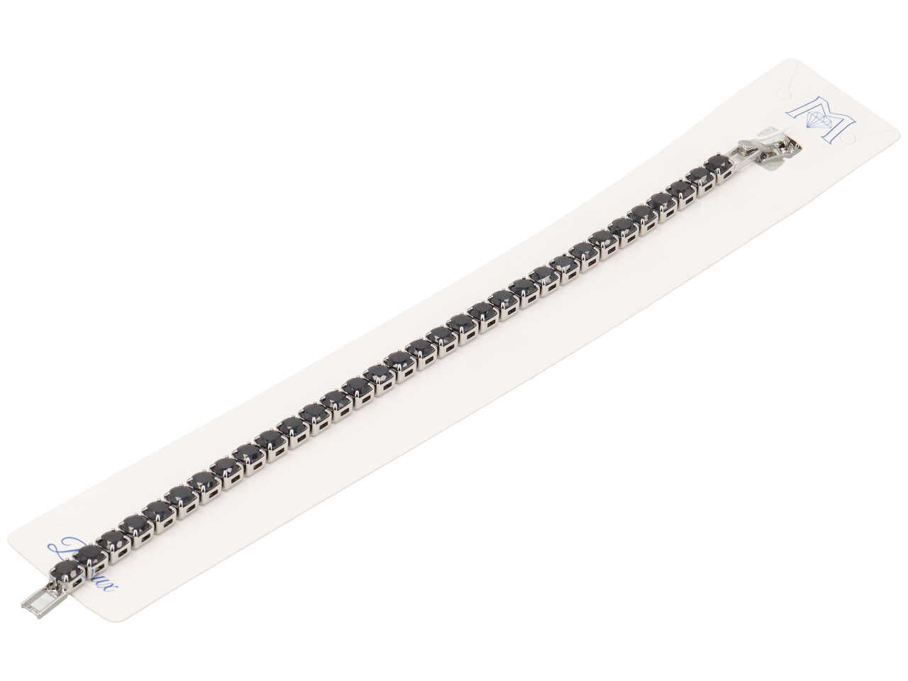 Bracciale tennis 5mm con zirconi neri