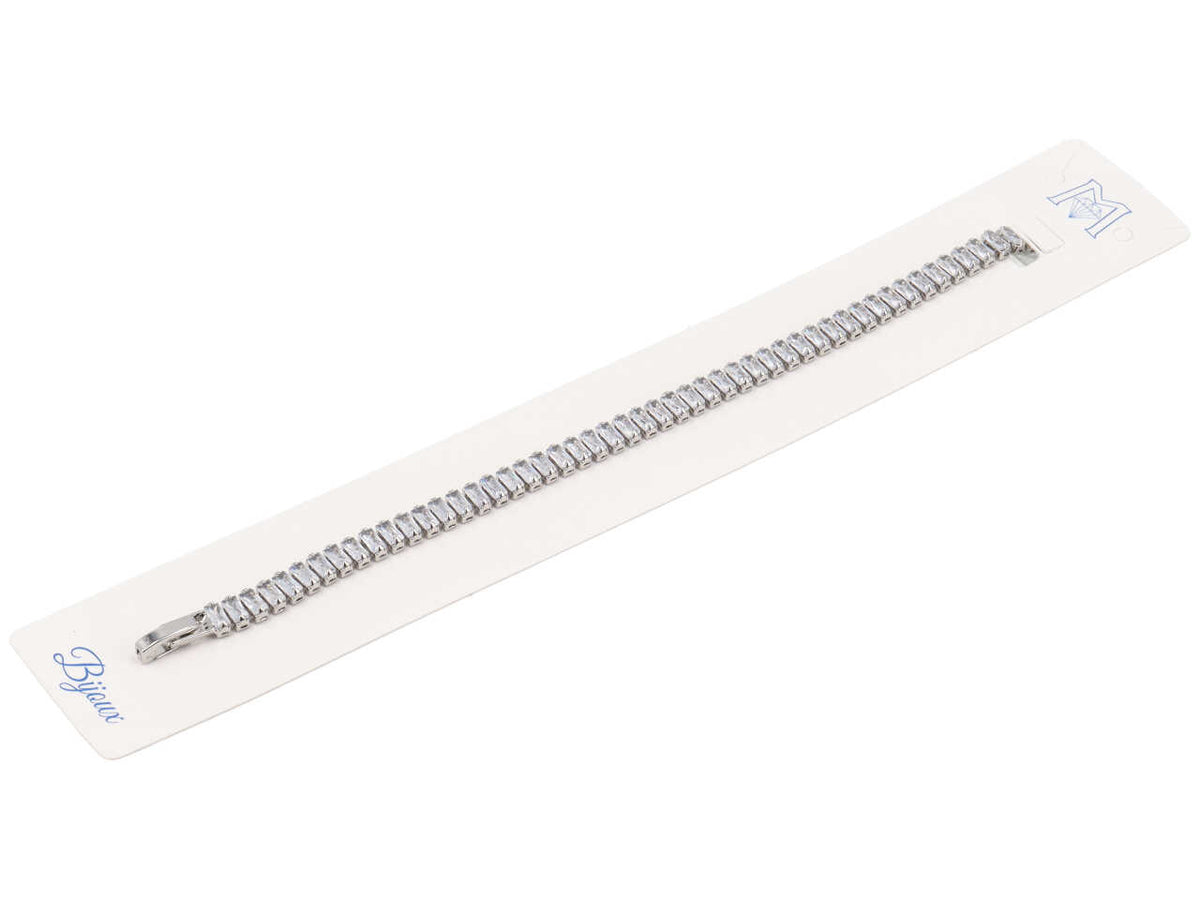 Bracciale con zirconi rettangoli
