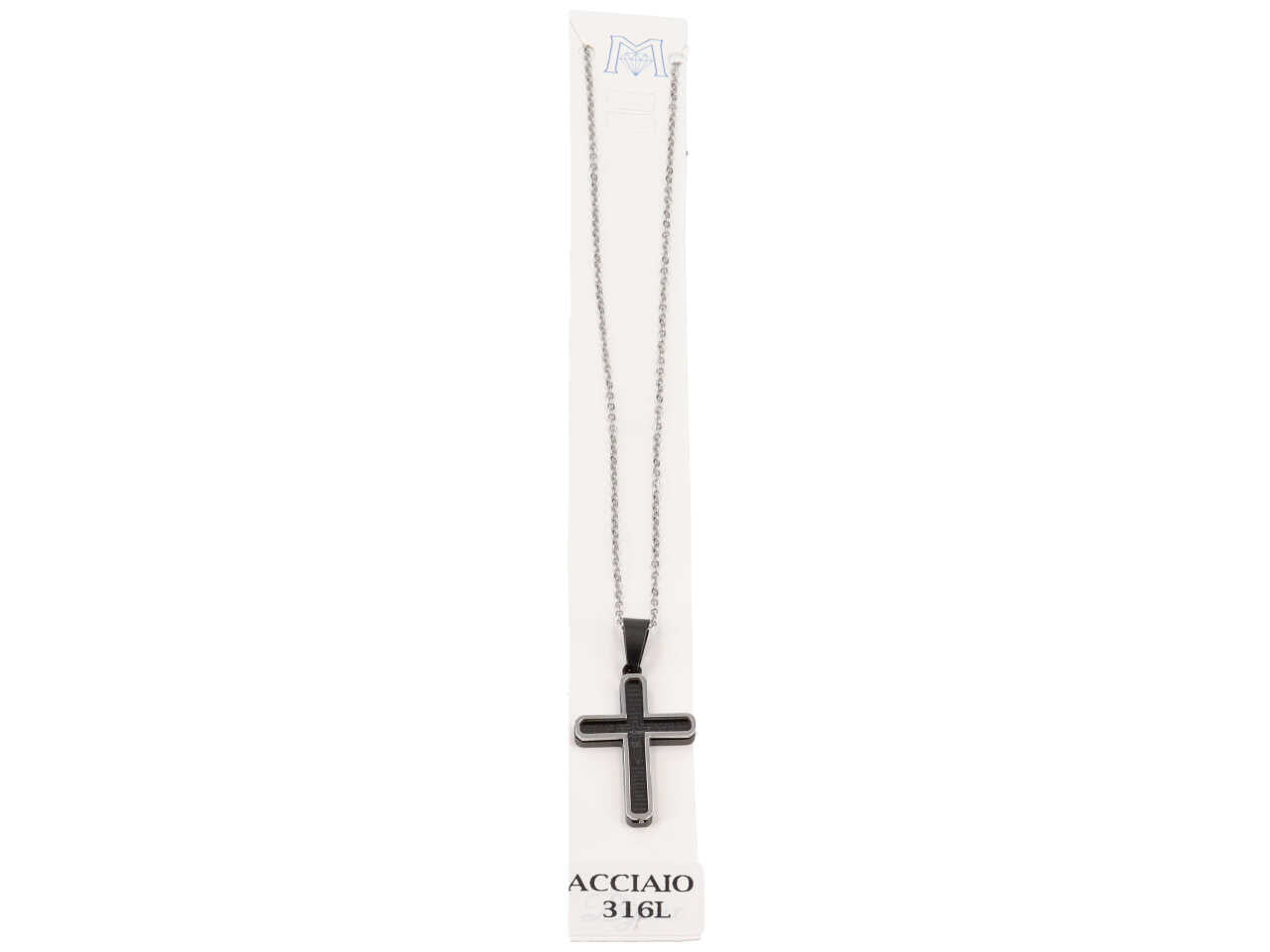 Collana con croce nera
