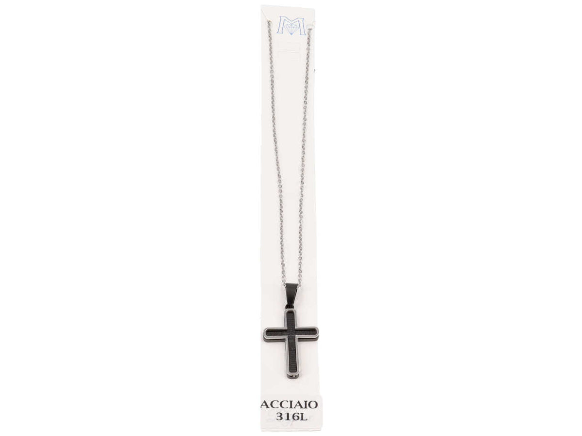 Collana con croce nera