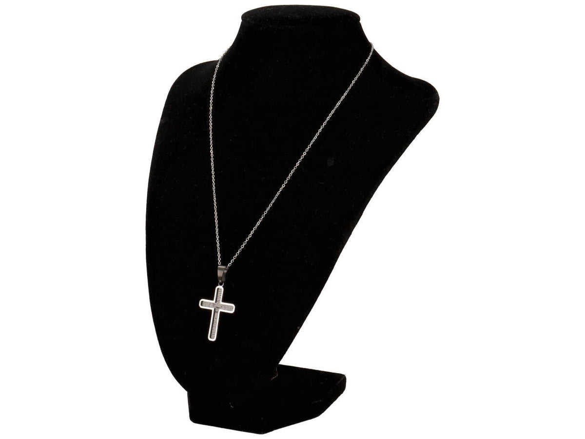 Collana con croce nera