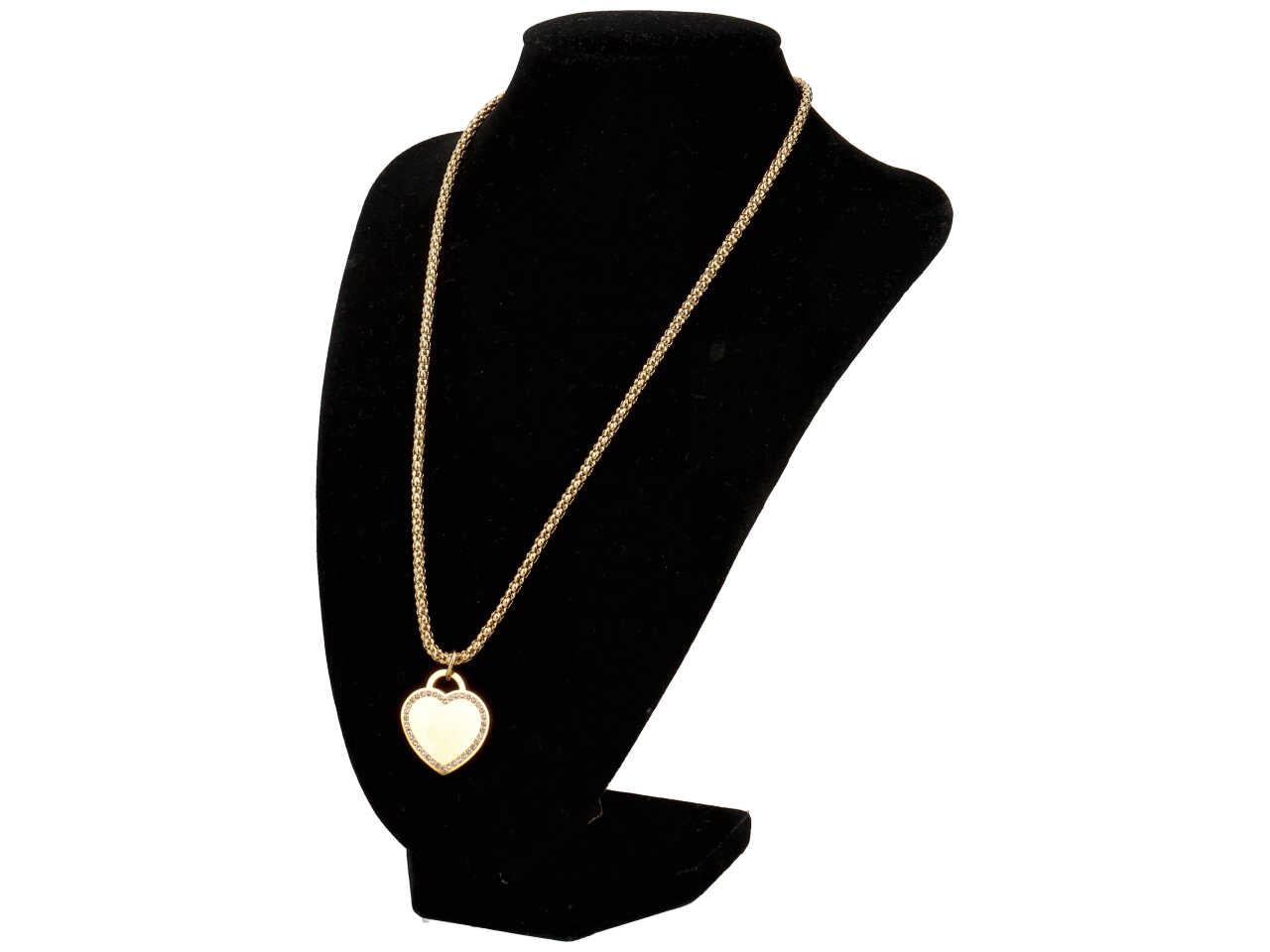 Collana con ciondolo a forma di cuore dorato