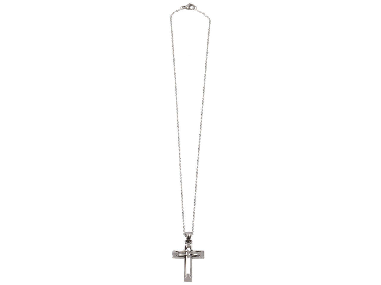 Collana con ciondolo a forma di croce bombata