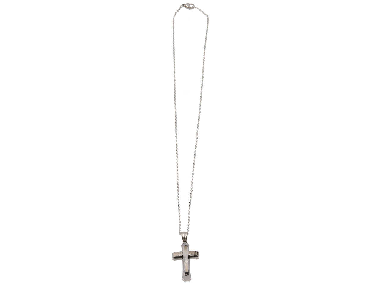 Collana con ciondolo a forma di croce acciaio