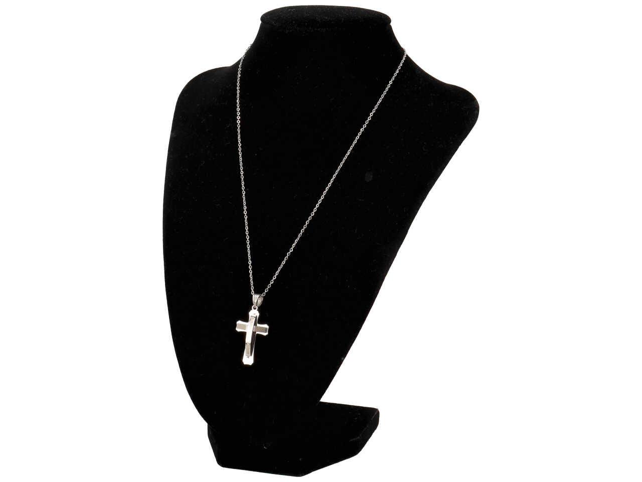 Collana con ciondolo a forma di croce acciaio