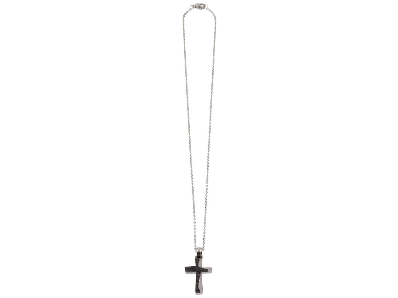Collana con ciondolo a forma di croce acciaio