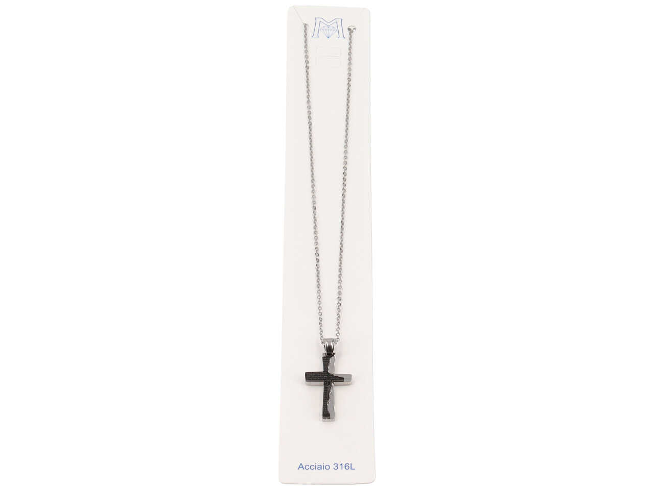 Collana con ciondolo a forma di croce acciaio