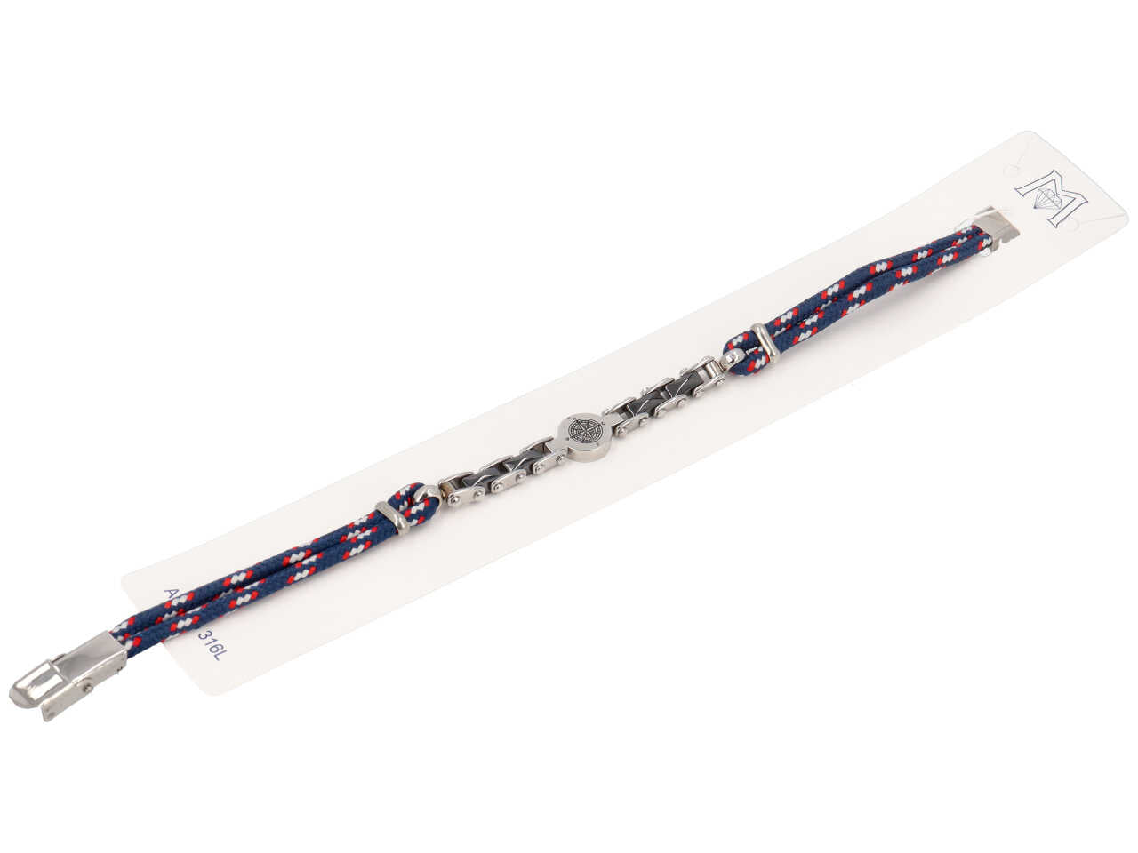 Bracciale rosa venti cordoncino marina