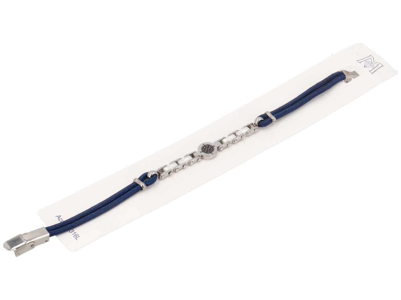 Bracciale cordoncino blu rosa venti