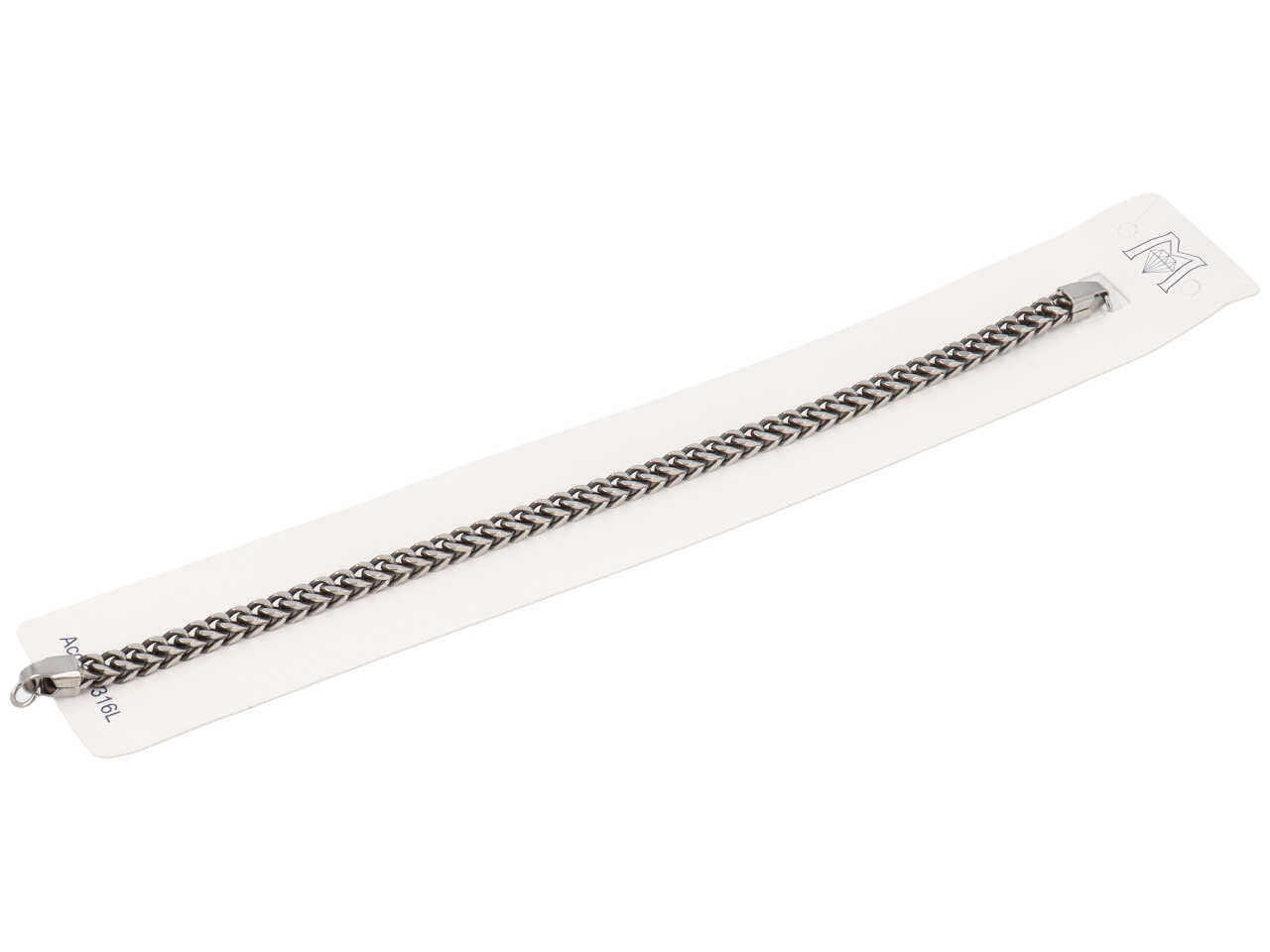 Bracciale acciaio  brunito quadrato
