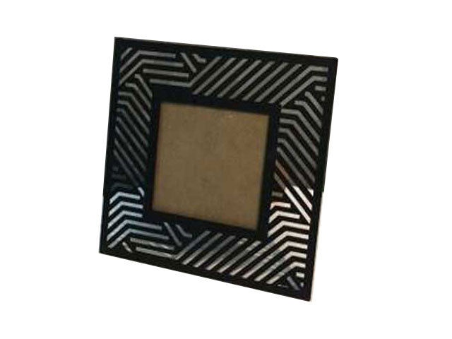 Porta foto metallo nero 10x10cm 44295