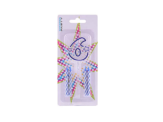 Candelina blu n.6 0062
