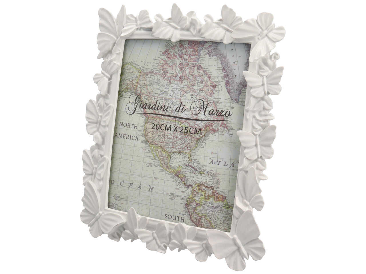 PORTA FOTO COLORE BIANCO CON FARFALLE 20X25CM