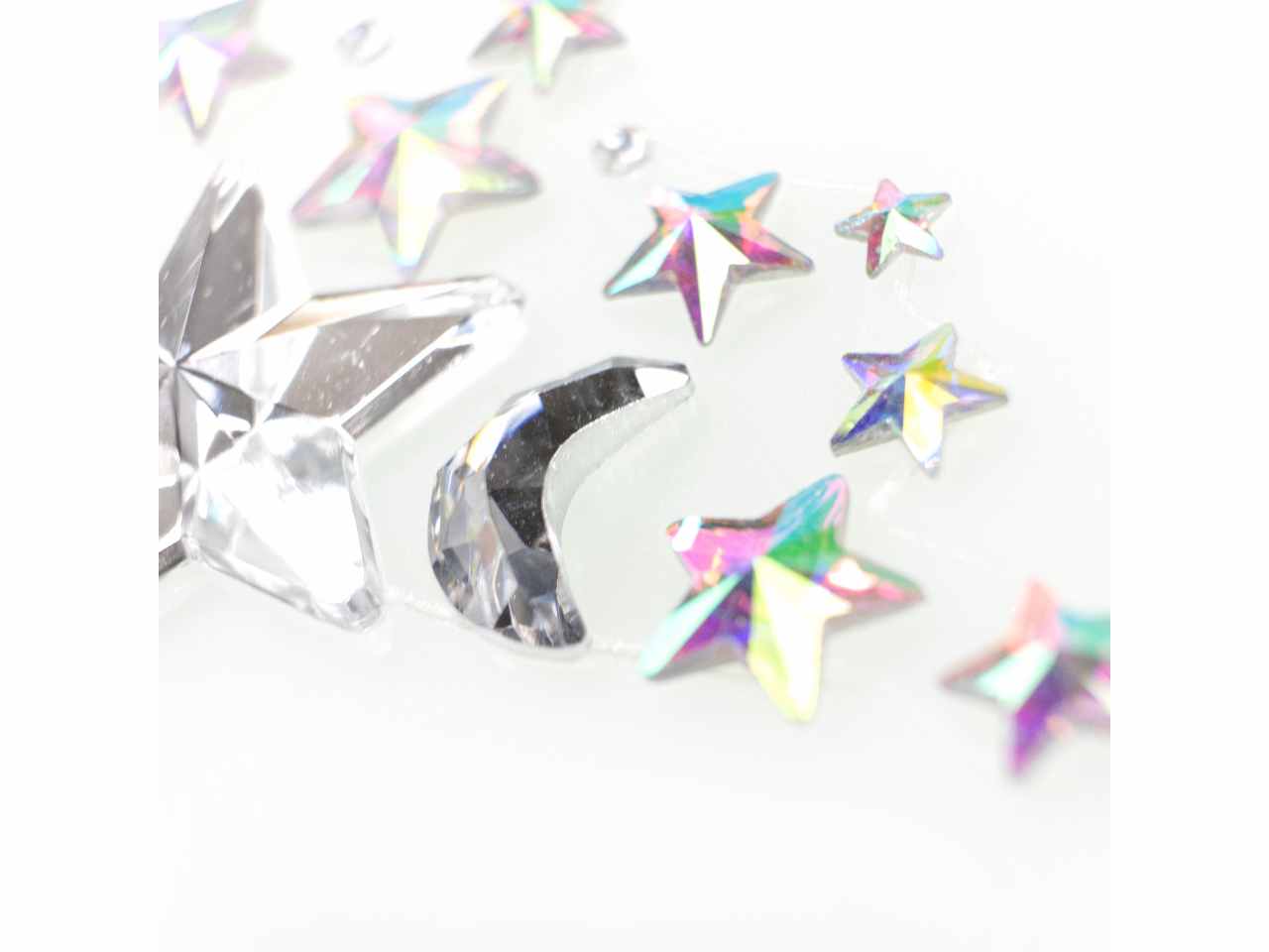 Star face gems tattoo 02605