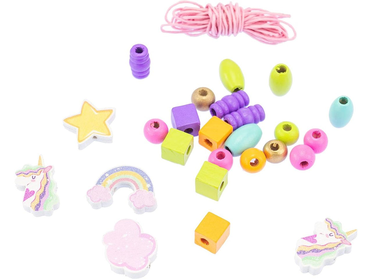 Wooden bead mini box assorted