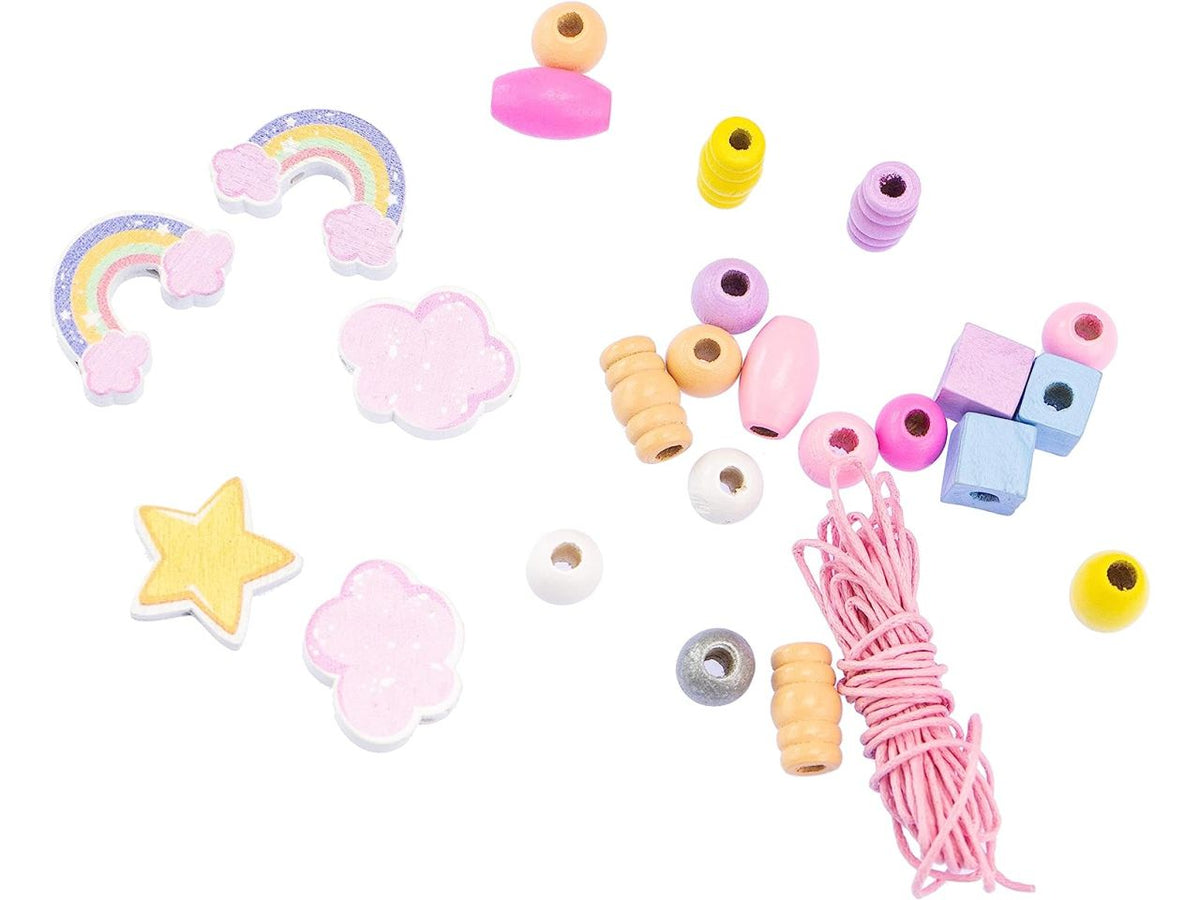 Wooden bead mini box assorted