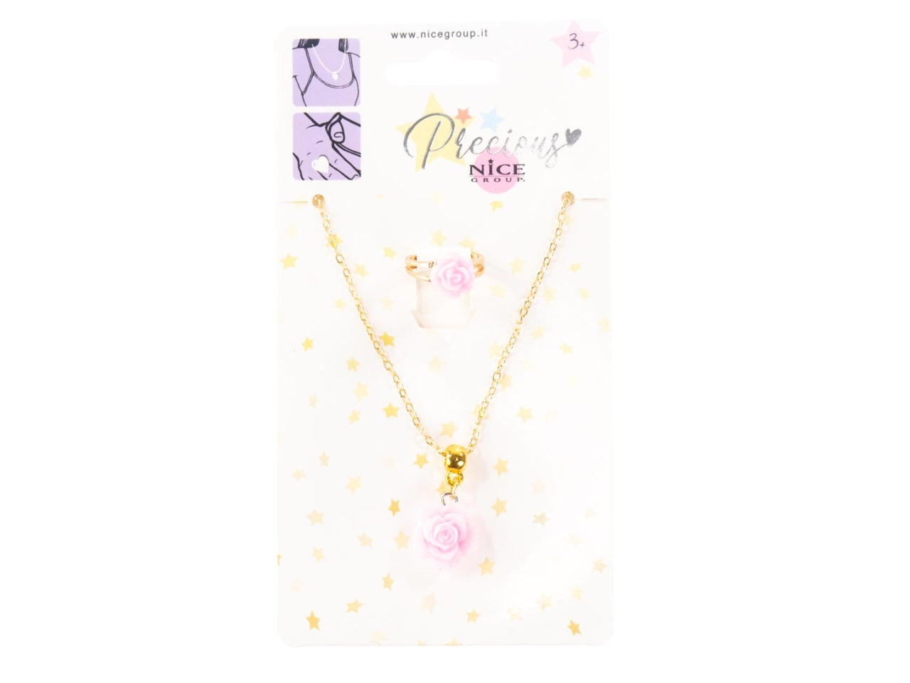Delicate rose bijoux line collana e anello