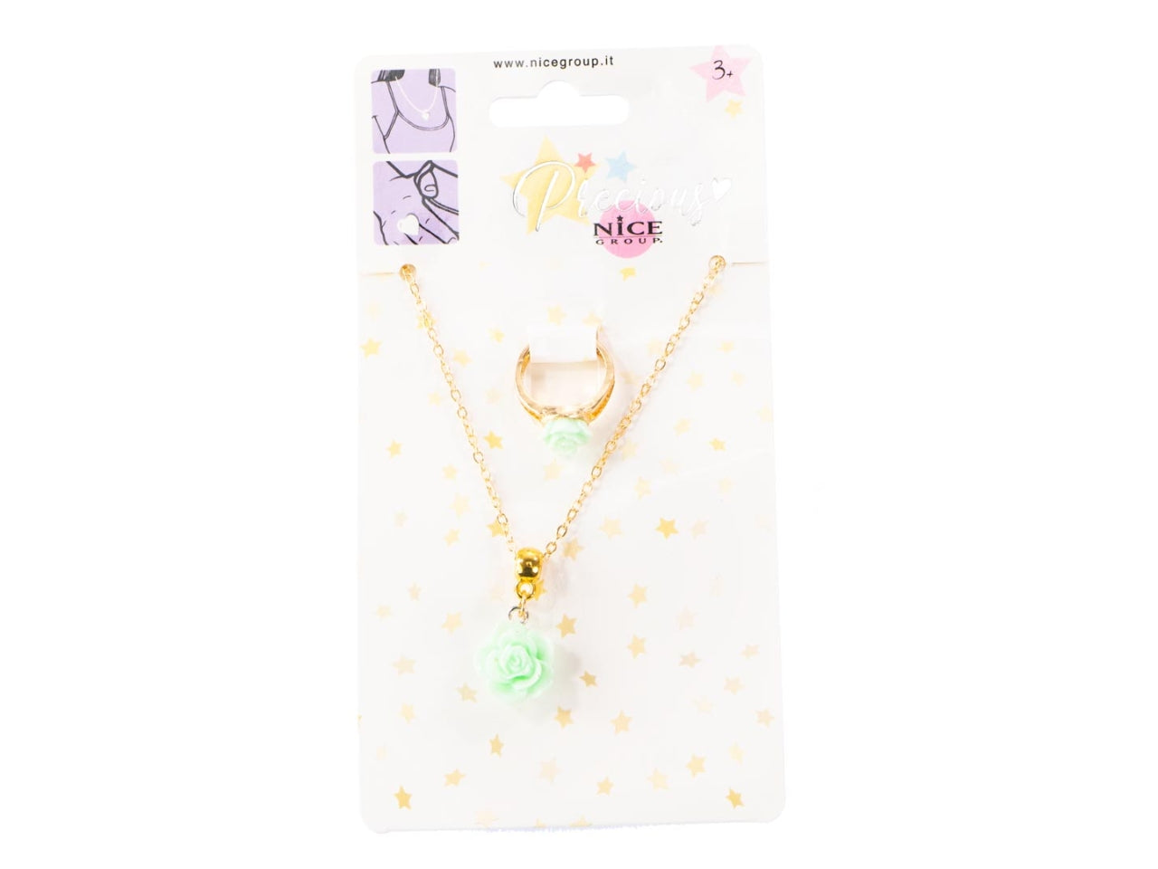 Delicate rose bijoux line collana e anello