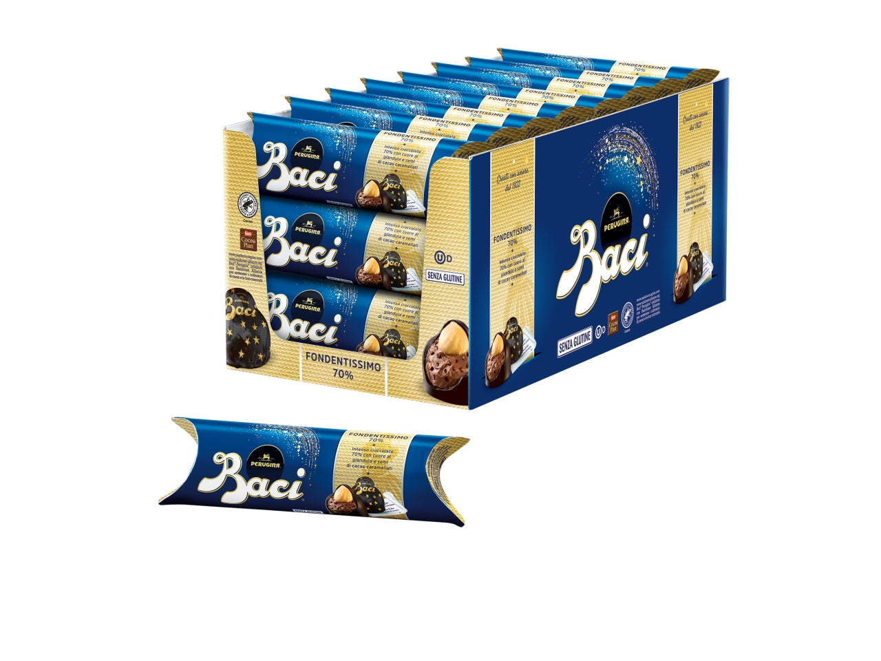 Baci tubino fondente 70% da 3 pezzi 37,5gr