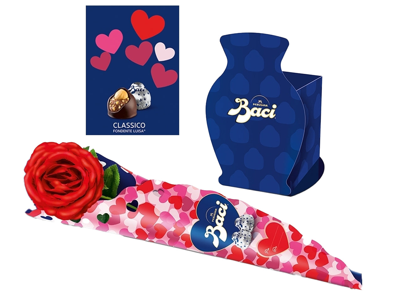 Baci rosa rossa con baci 75gr