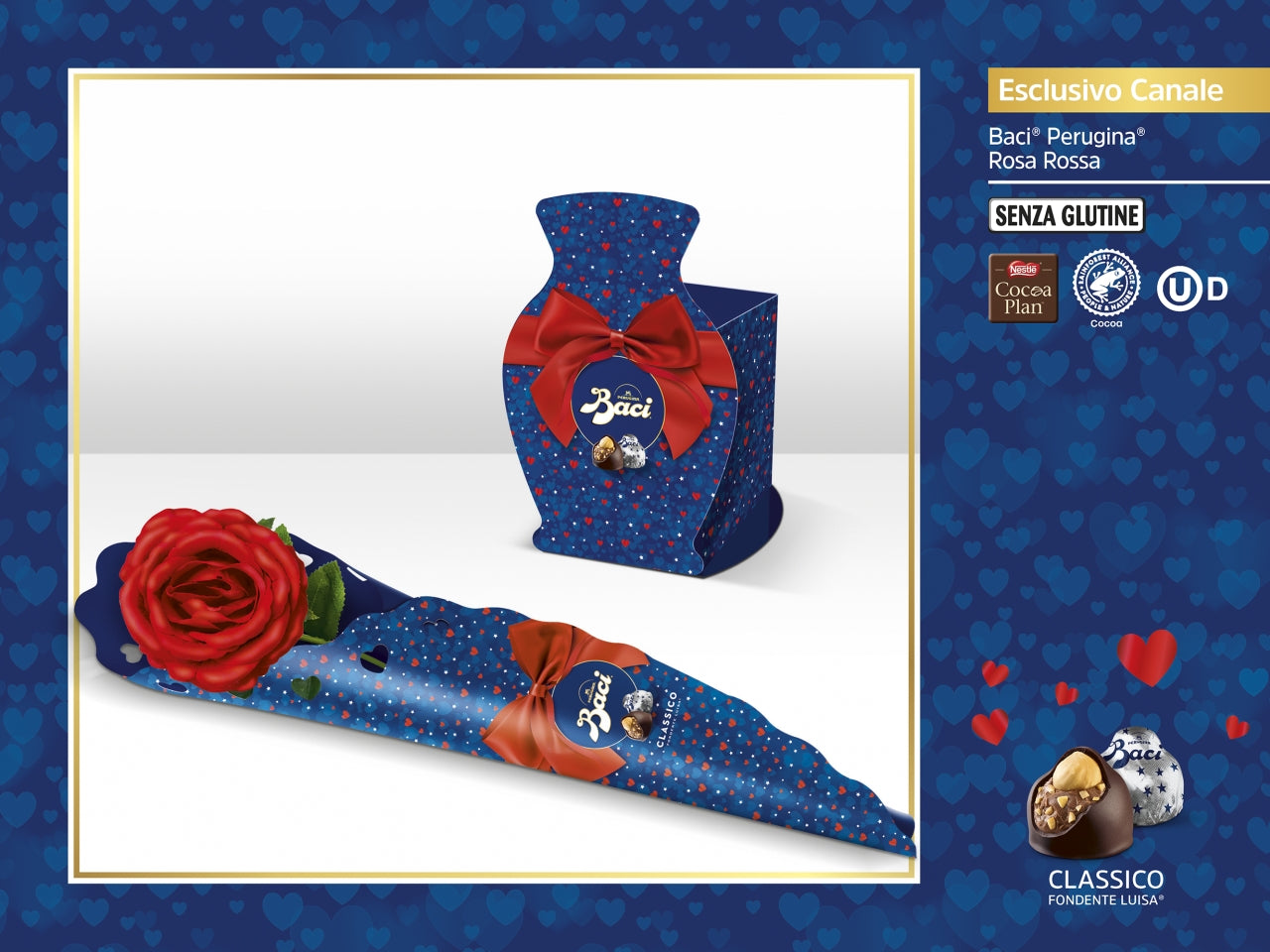Baci rosa rossa con baci 75gr