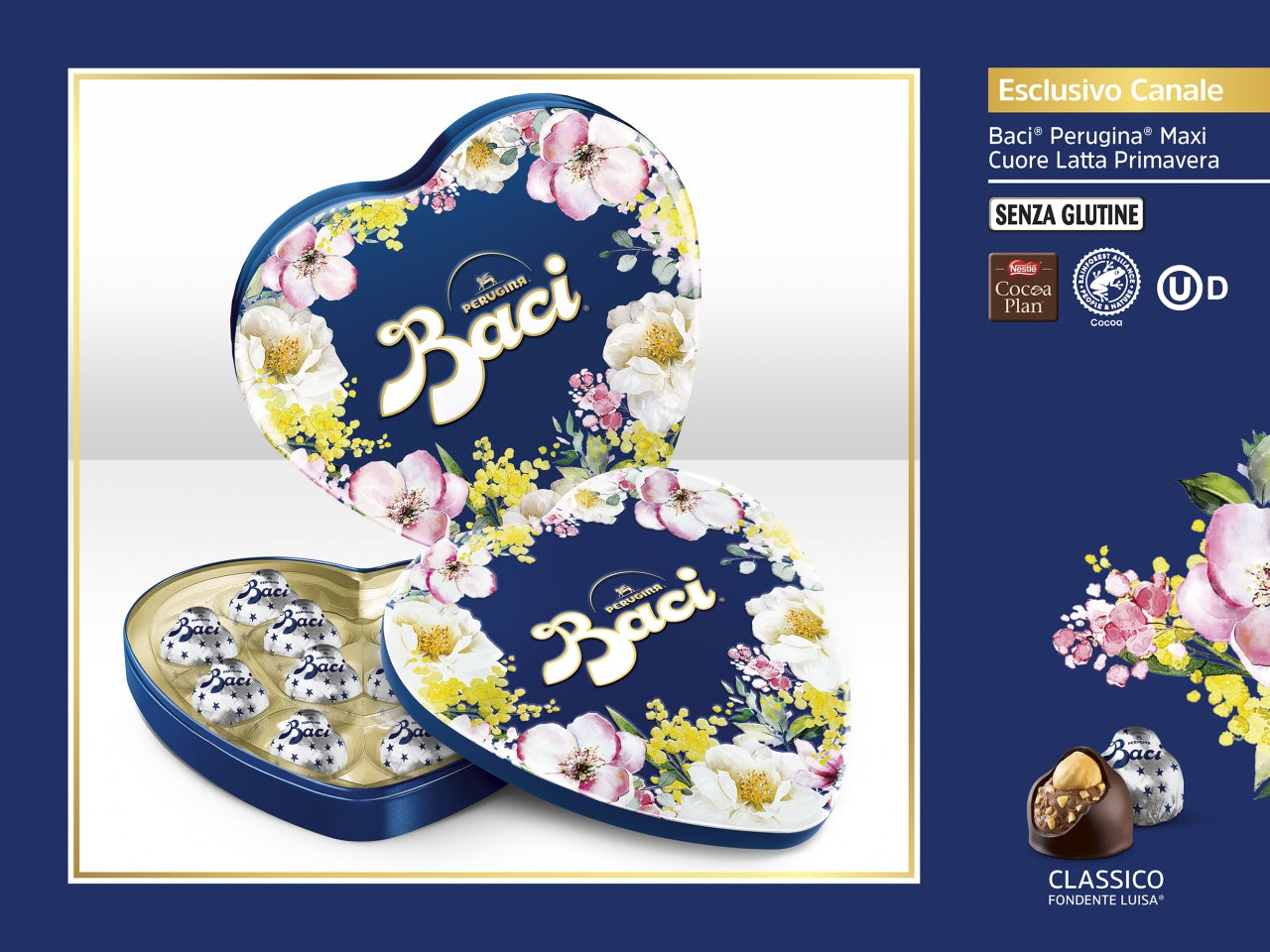 Baci scatola maxi cuore latta 150g