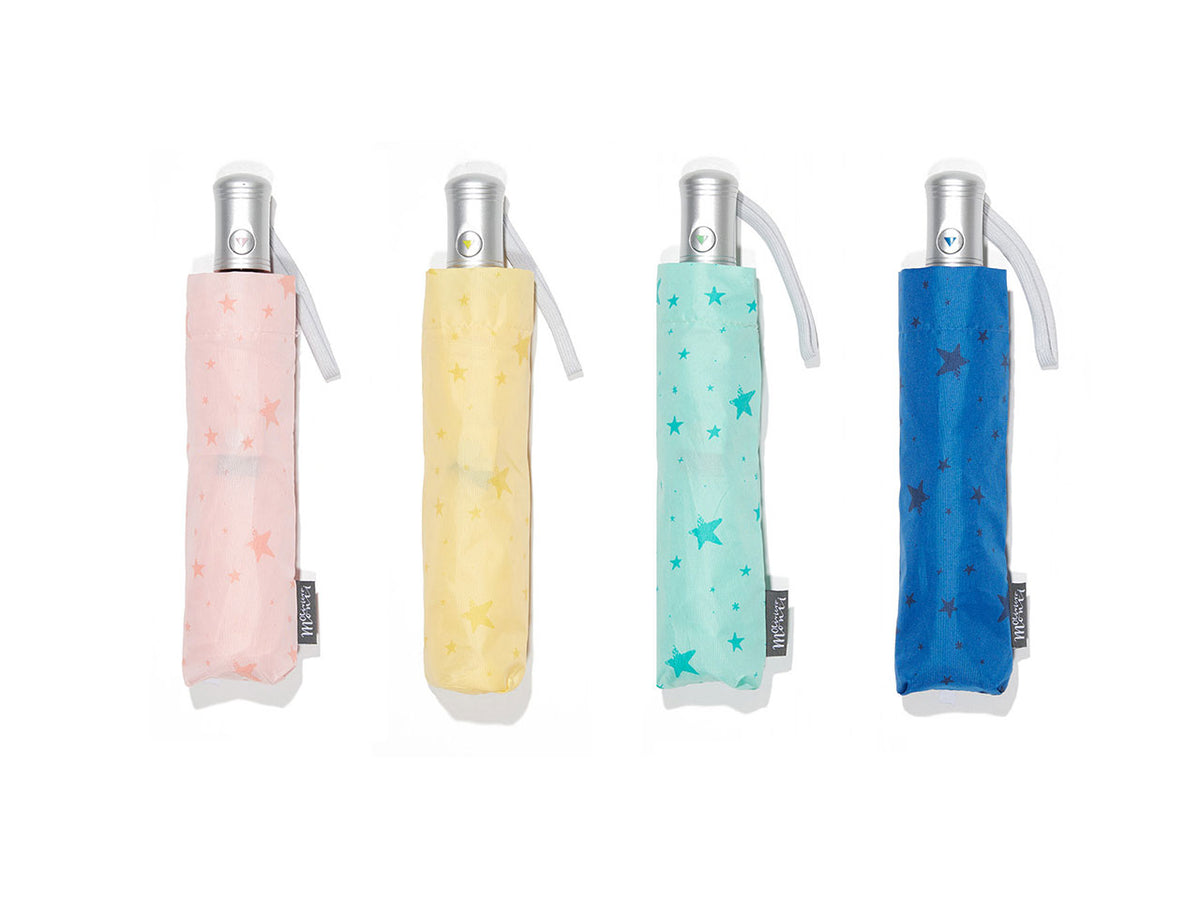 Ombrello da pioggia tascabile antivento con stelline in 8 colori assortiti â Gallotti $
