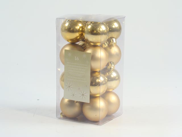 Palla 4cm in confezione da 16 pezzi oro lucido e opaca