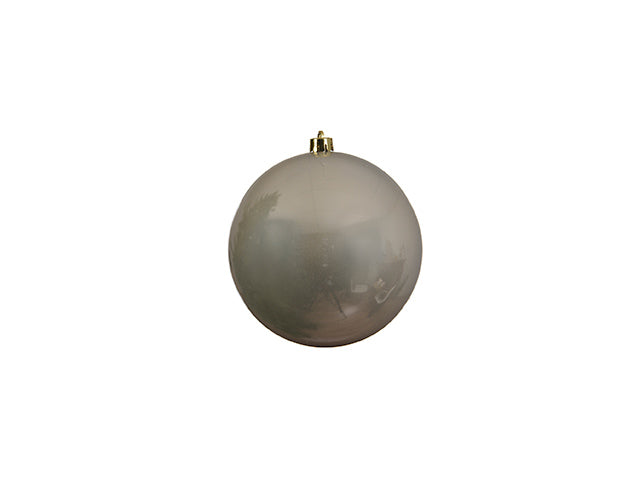 Palla di Natale 14cm beige lucido